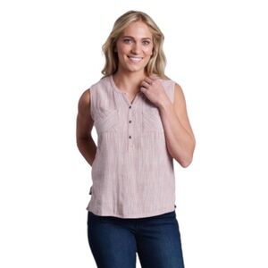 Kuhl‎ Top Women's Size Small Red White Riviera Tank Cotton Flowy Lightweight
